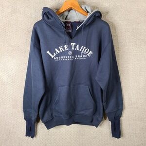 Kenpo Lake Tahoe Hoodie Mens L Blue Thumb Hole Authentic Brand California Nevada